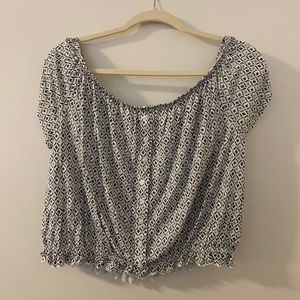 h&m off the shoulder crop top